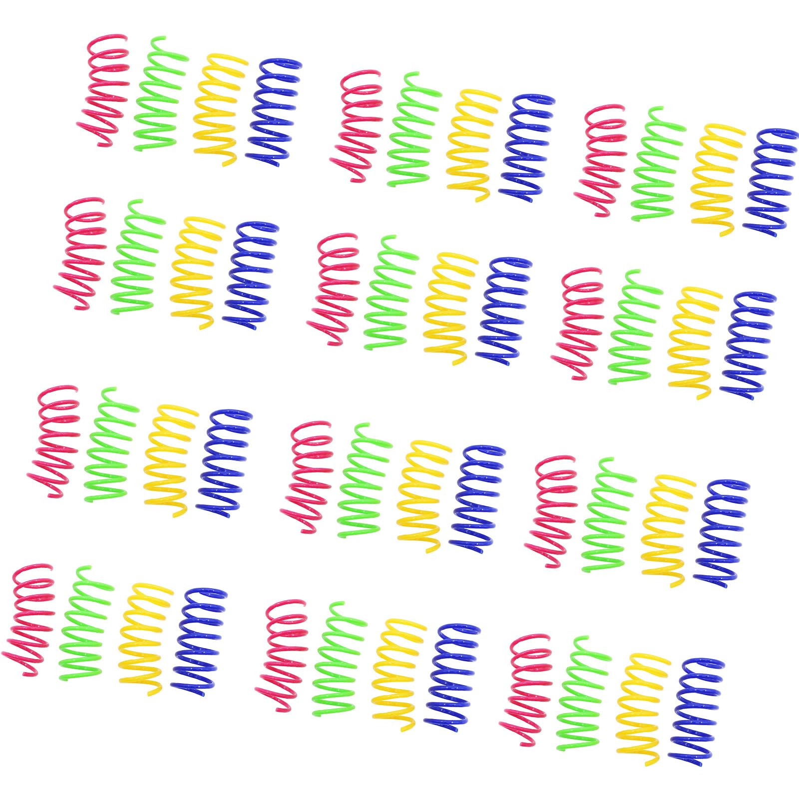 LUCKGONI 48pcs Colorful Spring Cats Chew Toy Interactively Gauges Cats Spring Toy For Biting Playtimes And Exercise Without Noise