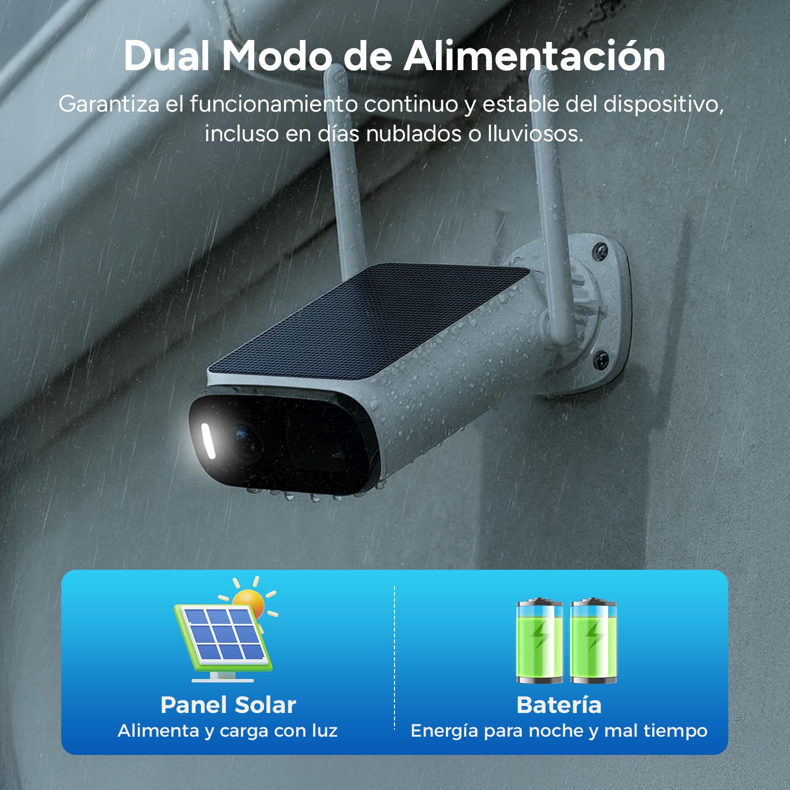 WOOX Cámara de Vigilancia 4G LTE Exterior sin WiFi, Cámara Solar Exterior 2K Inalámbrica sin WiFi, Visión Nocturna en Color, Ángulo 130°, Detección por IA, Local y en la Nube (Sin Tarjeta SIM)