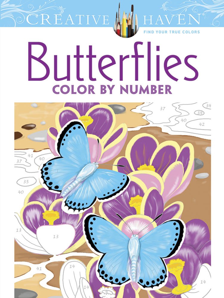 Creative Haven Butterflies Color by Number Colorin