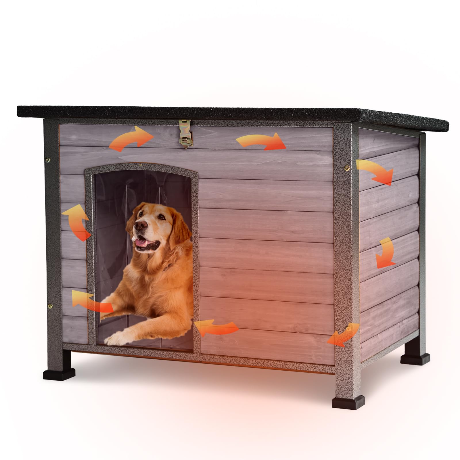 GUTINNEEN Insulated Dog House in Grey