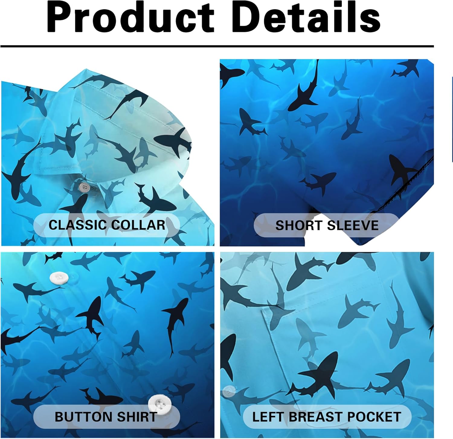 Mens Hawaiian Shirt Casual Button Down Shirts Party Shirt Short Sleeve Button Up Shirt - Image 6