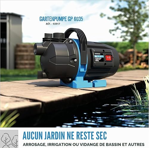Güde Pompe de jardin GP 6035 (600 W, débit max. 3200 l/h, hauteur d'aspiration jusqu'à 7 m, filetage de raccordement 1" IT, pompe à jet pour l'arrosage du jardin) - 2