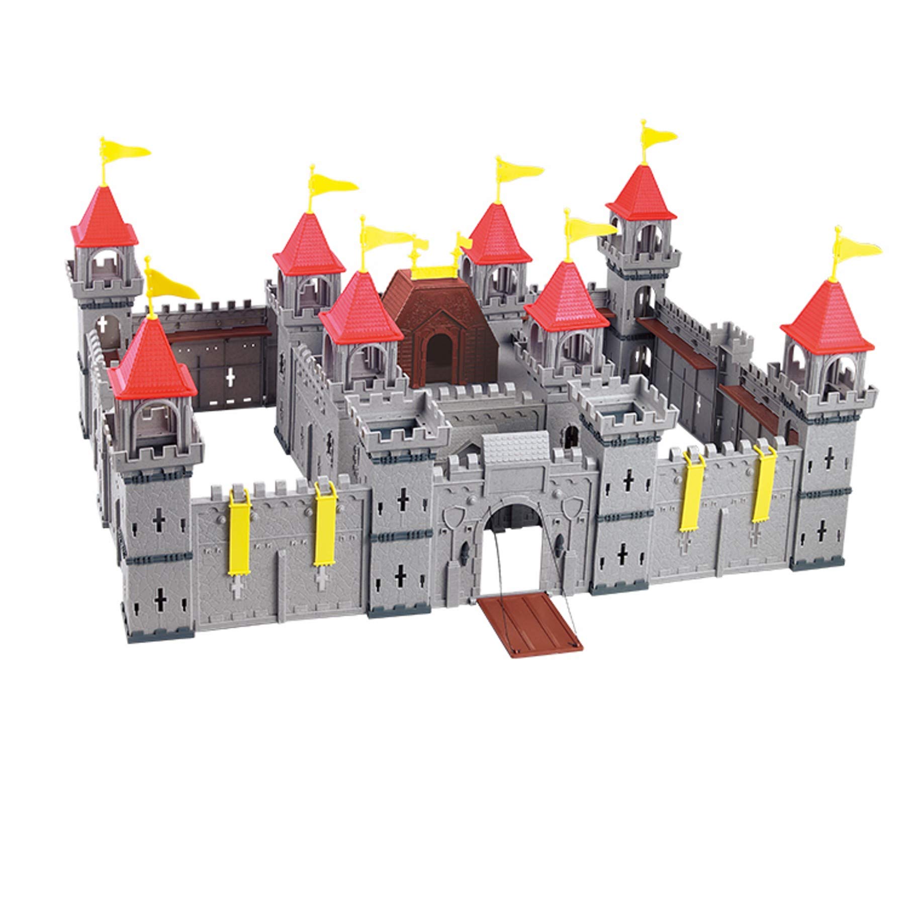 TikTakToo Ritterburg Spielset für Kinder – Mittelalter Burg mit Rittern, Kanonen & Zubehör – Einfacher Aufbau – Indoor & Outdoor Spielzeug – 72 x 50 x 33 cm
