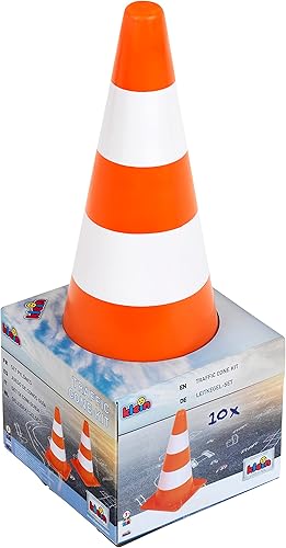 Miniatura 5 de Klein Theo 2946 Juego de pilones I 10 estables de plástico para marcar calles o porterías de fútbol I Dimensiones: 5.1 in x 5.1 in x 9.3 in I