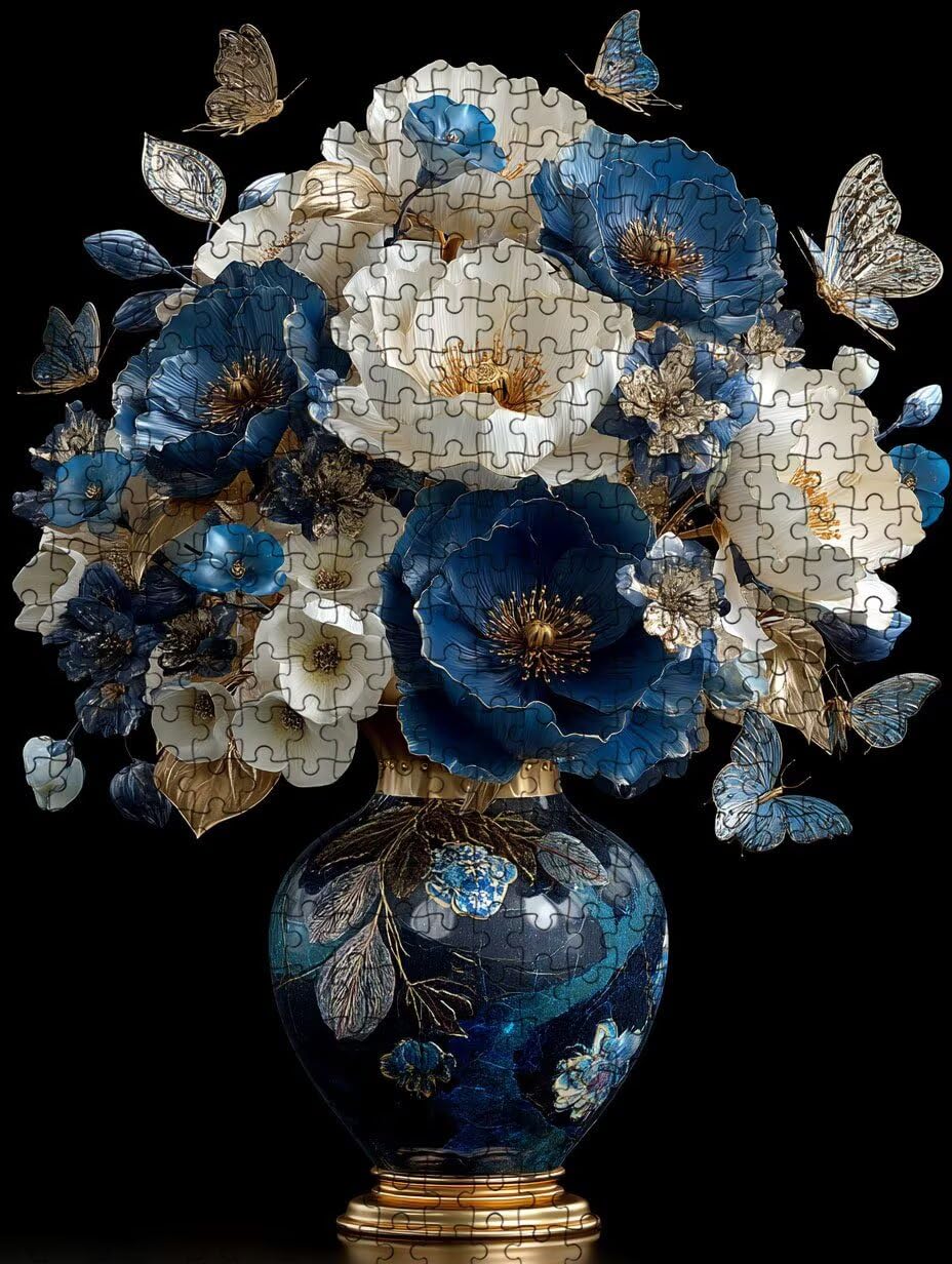 Vase Blumen Puzzle 5000 Teile Erwachsene, Jigsaw Puzzle 5000 Teile, Komplex Herausfordernd Puzzles, Familie Aktivität Spiele, Impossible Klassische Puzzles, für Wanddekoration und Geschenke FNKL2-520