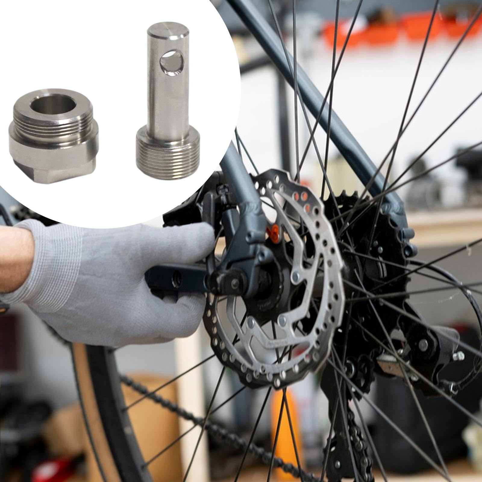 Kit de herramientas para extracción de manivela de bicicleta, herramienta de extracción de plato de acero inoxidable para bicicletas de montaña y carretera