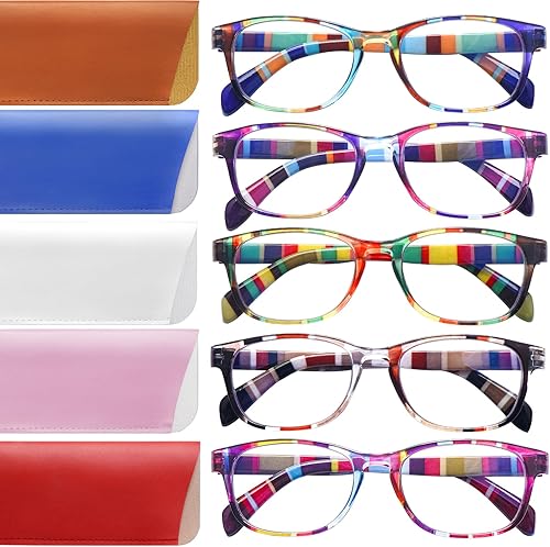 CLASAGA Reading Glasses for Women, Pattern Print Blue Light Blocking Stylish Ladies Computer Readers Eyeglasses