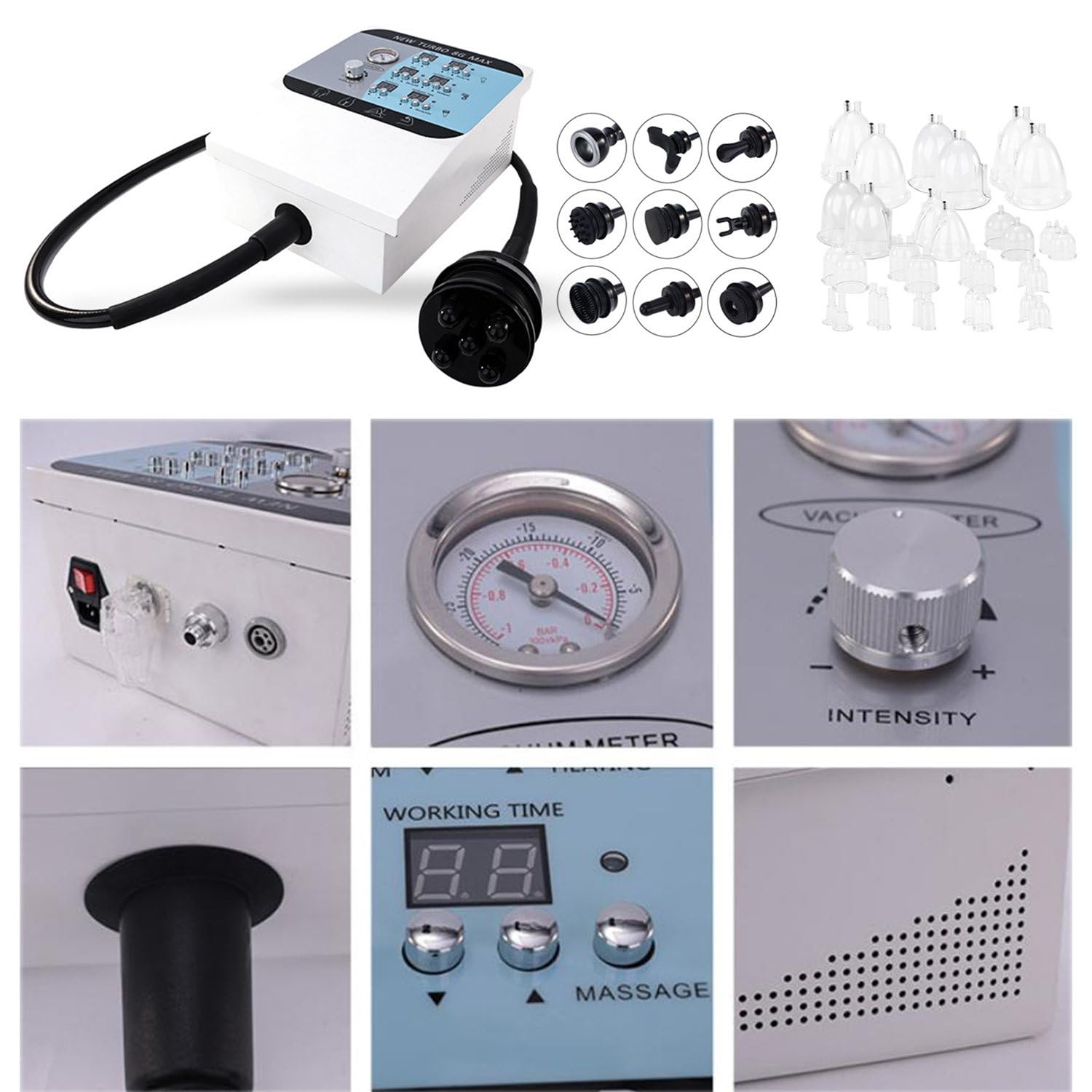 High Frequency G8 Max Elektryczny Full Body Shaper, Elektryczny Wibrujący Masażer Wyszczuplający Do Ciała, 9 ​​W 1 Maszyna Do Pielęgnacji Ciała, Z 9 Głowicą Masażującą