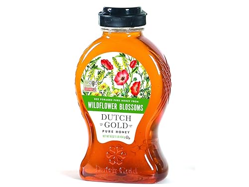Dutch Gold Pure Miel, producto certificado de True Source de los EE.UU., botella de 16.01oz (flor de flores de salvo)