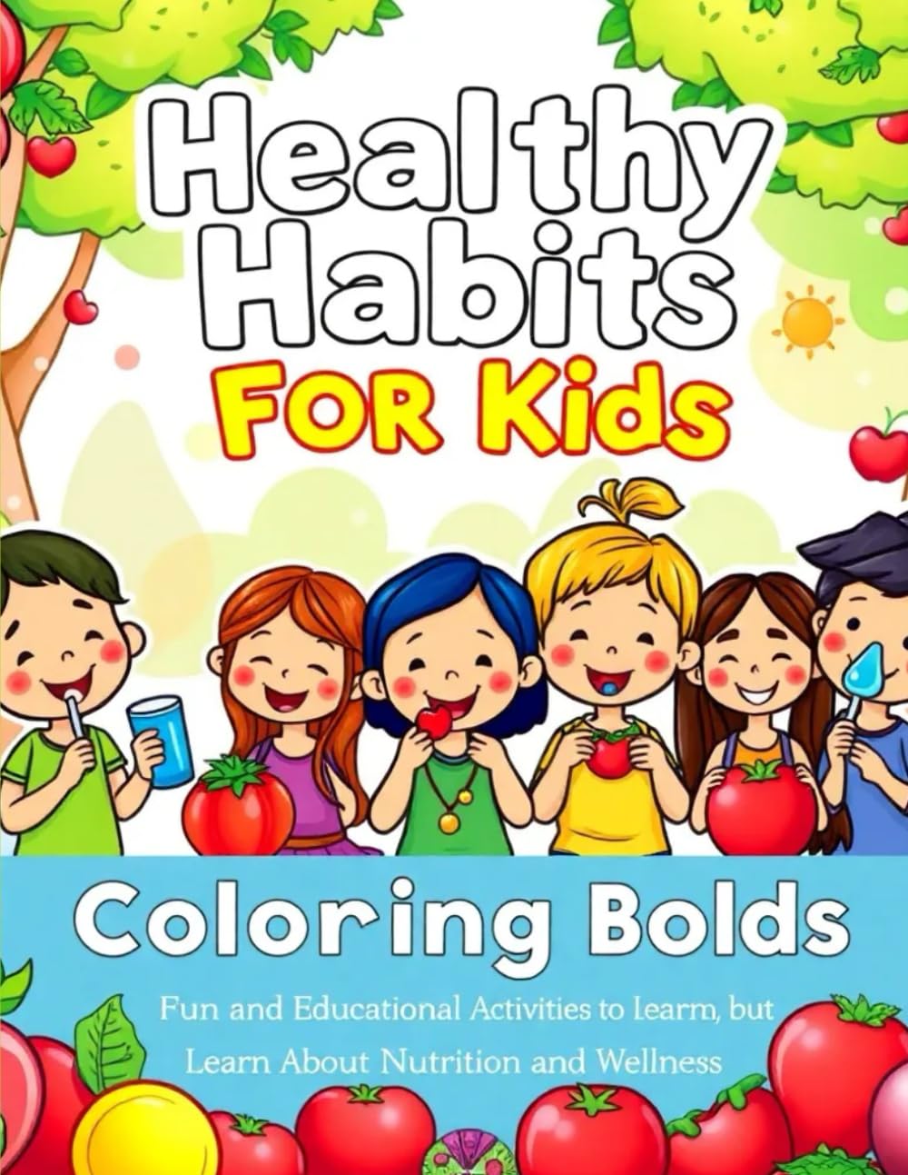 Healthy Habits for Kids: Fun and Educational Activities to Learn About Nutrition and Wellness (Healthy habit coloring book for kids)