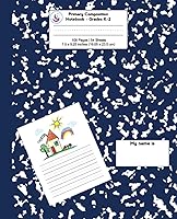 Vista 1 de Primary Composition Notebook Navy Blue Marble, Grades K-2 Kindergarten Writing Journal
