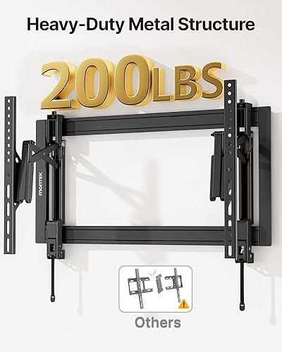 Miniatura 3 de monTEK Soporte de pared para TV inclinable resistente para televisores de 37 a 90 pulgadas de hasta 200 libras, perfil bajo, ajuste universal,