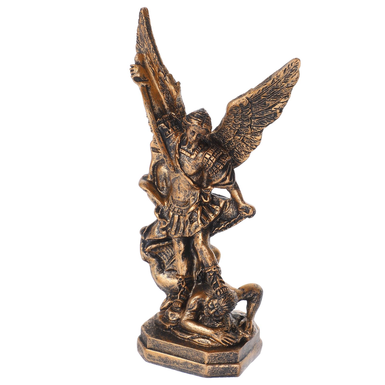 Statue d'ange en résine couleur café, ornement de bureau pour salon élégant