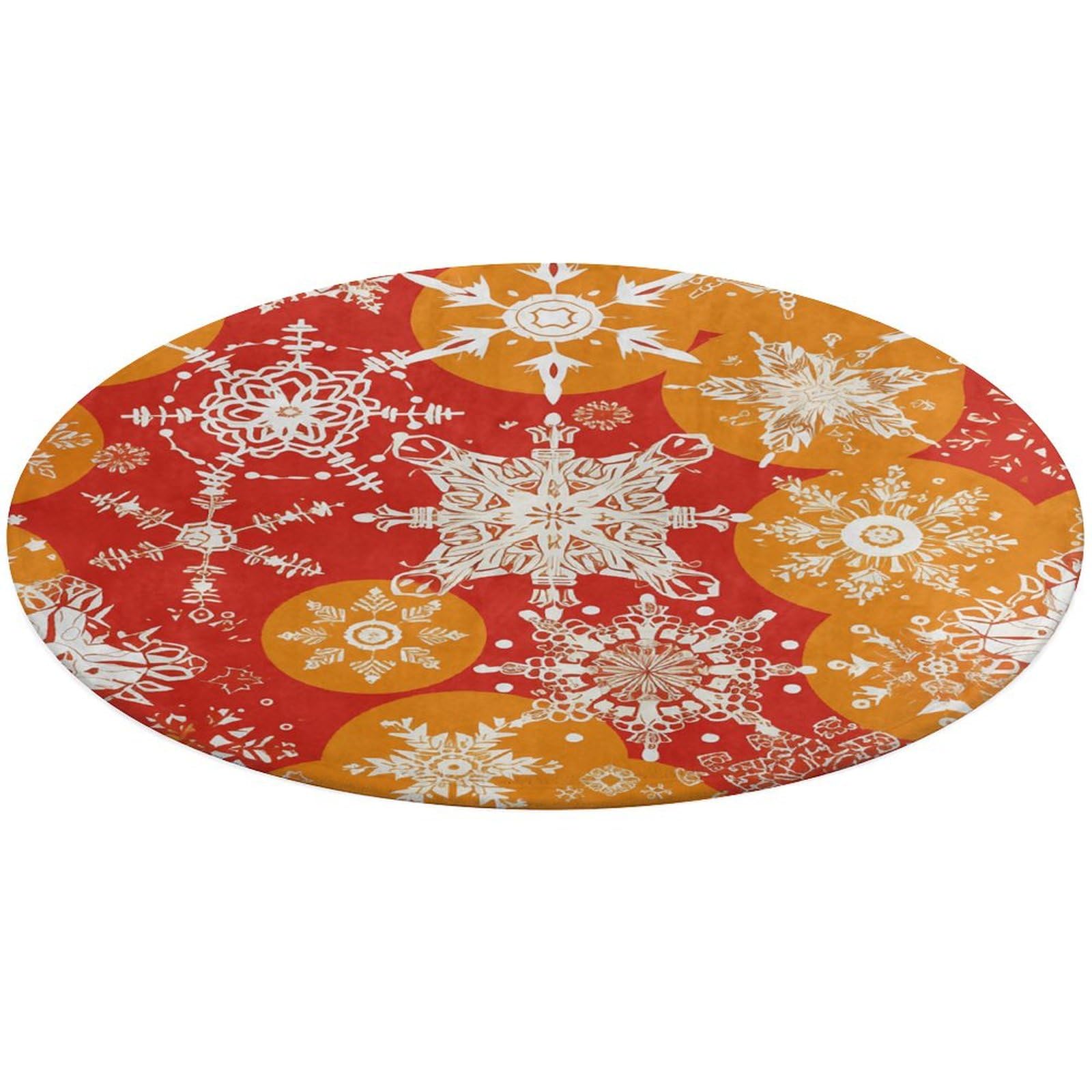 Alfombra de cocina lavable con estampado de copos de nieve para suelo de comedor