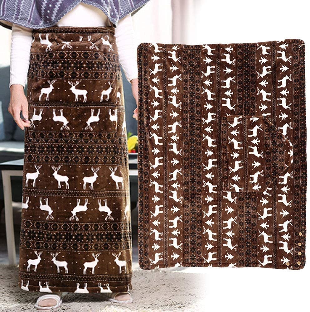 Funda para Silla de Ruedas | Manta térmica para Silla de Ruedas | Saco de Dormir para piernas y pies con protección a Prueba de Viento para Personas con discapacidad en Invierno. M
