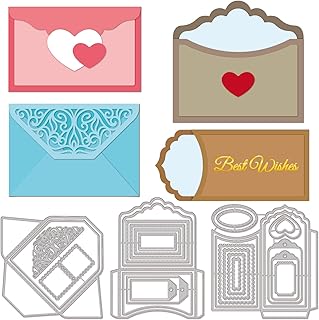 Envelope Die Cuts Metal Tag Cutting Dies Envelope Stamp Die Cuts for Card Making Embossing Stencils for DIY Scrapbooking Album Craft Party Decorations Paper Cards Die Cuts Easter