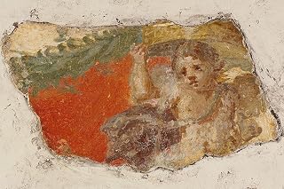 Fresco Fragment by Unknown 1st Century Roman Artisan - 18x12 Art Print Poster