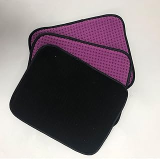 QIZHIMEI 3Pack Microfiber Bowling Ball Towel Cleaning Pad10”x 8”Premium Quality Bowling Ball Shammy Pad with EZ Grip Dots Bowling Towel That Wipes Dirt Oil Clean Off and Bowling Alley Accessories