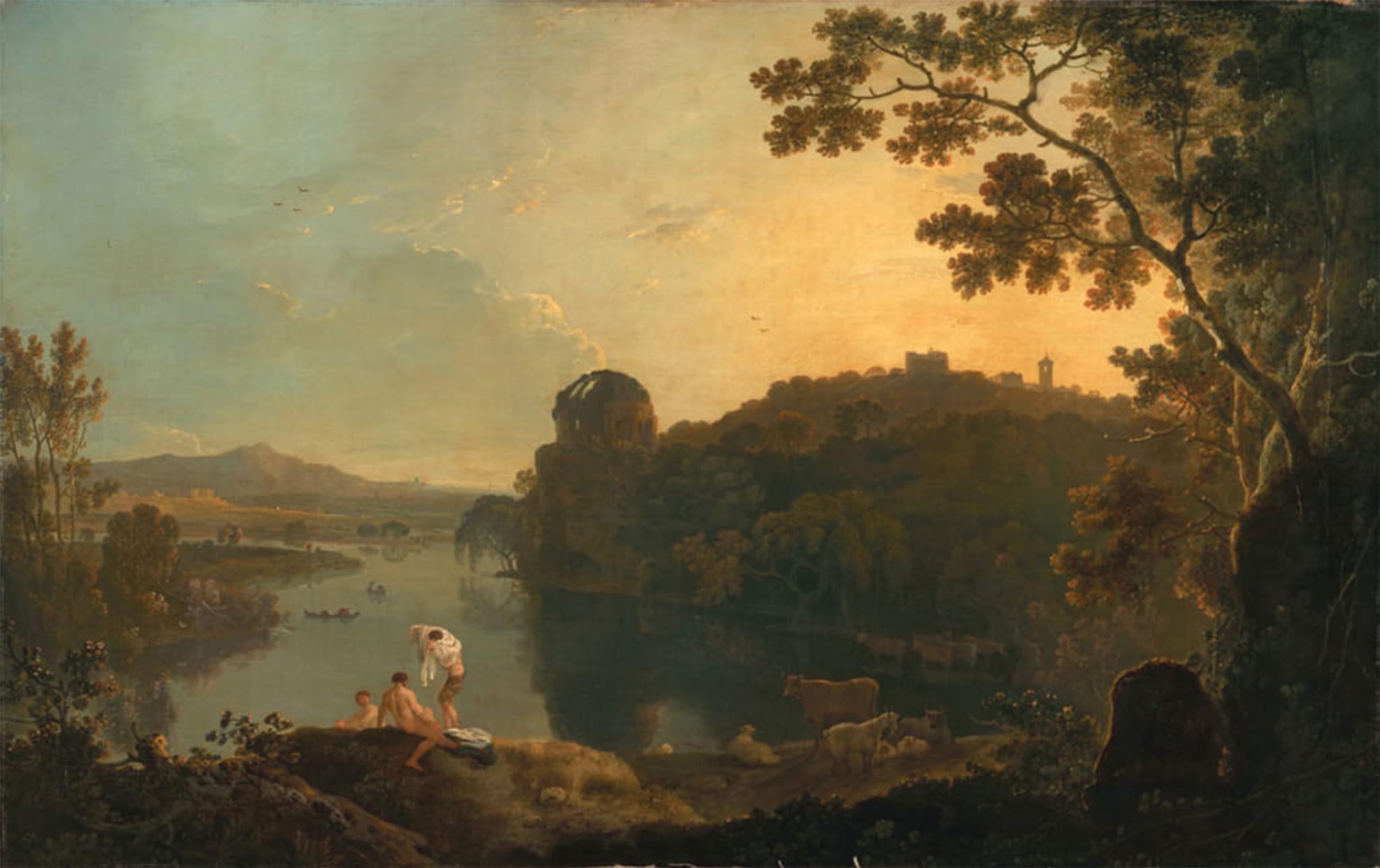 POSTERIIk Famous Modern Artwork Art Mural River Scene Bathers and Animal by Famous Artist Oil Paintings Pictures for Home Decor 60x90cm