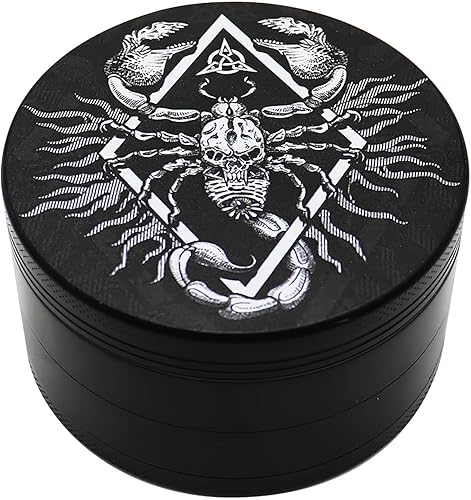 Molinillo de especias de 3 pulgadas, molinillo de hierbas de pimienta, ilustraciones originales de 12 constelaciones - Escorpio