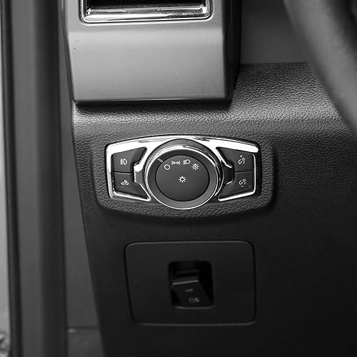 Miniatura 7 de Linskip Cubierta de control de luz compatible con Ford F150 2015 2016 2017 2018 2019 2020, para faros Mustang 2015-2022 de haz alto antiniebla,