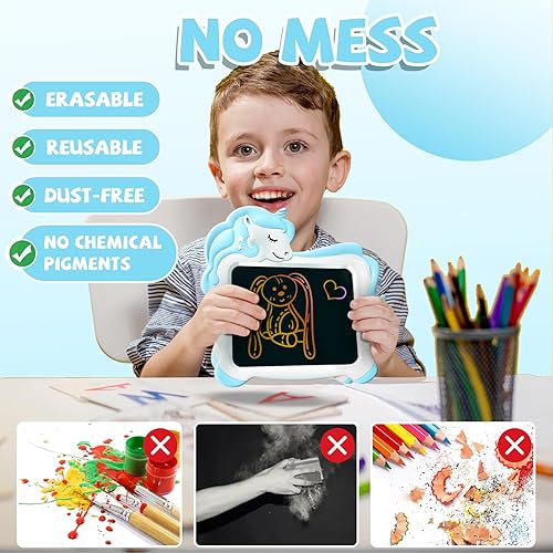 Miniatura 3 de Tableta de escritura LCD para niños, juguetes de unicornio, tablero de dibujo reutilizable borrable, juguete educativo para niños pequeños, regalos