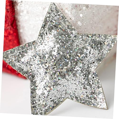 Miniatura 4 de Asakkura 4 1 dijes de estrellas en forma de estrella en decoración de corazón adornos de árbol de plata decoración de coronas brillantes diseño de