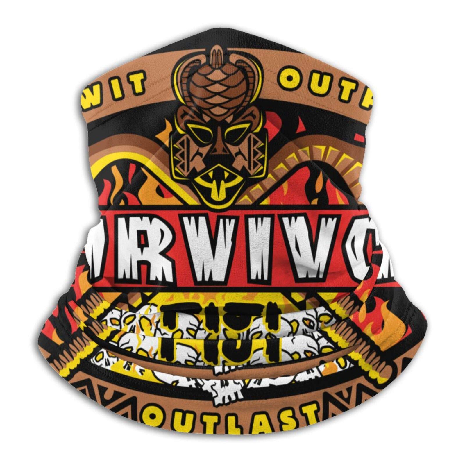 Face Cover Mouth Mask Scarf Bandanas Neck Gaiter Sun Protection For Outdoors Black