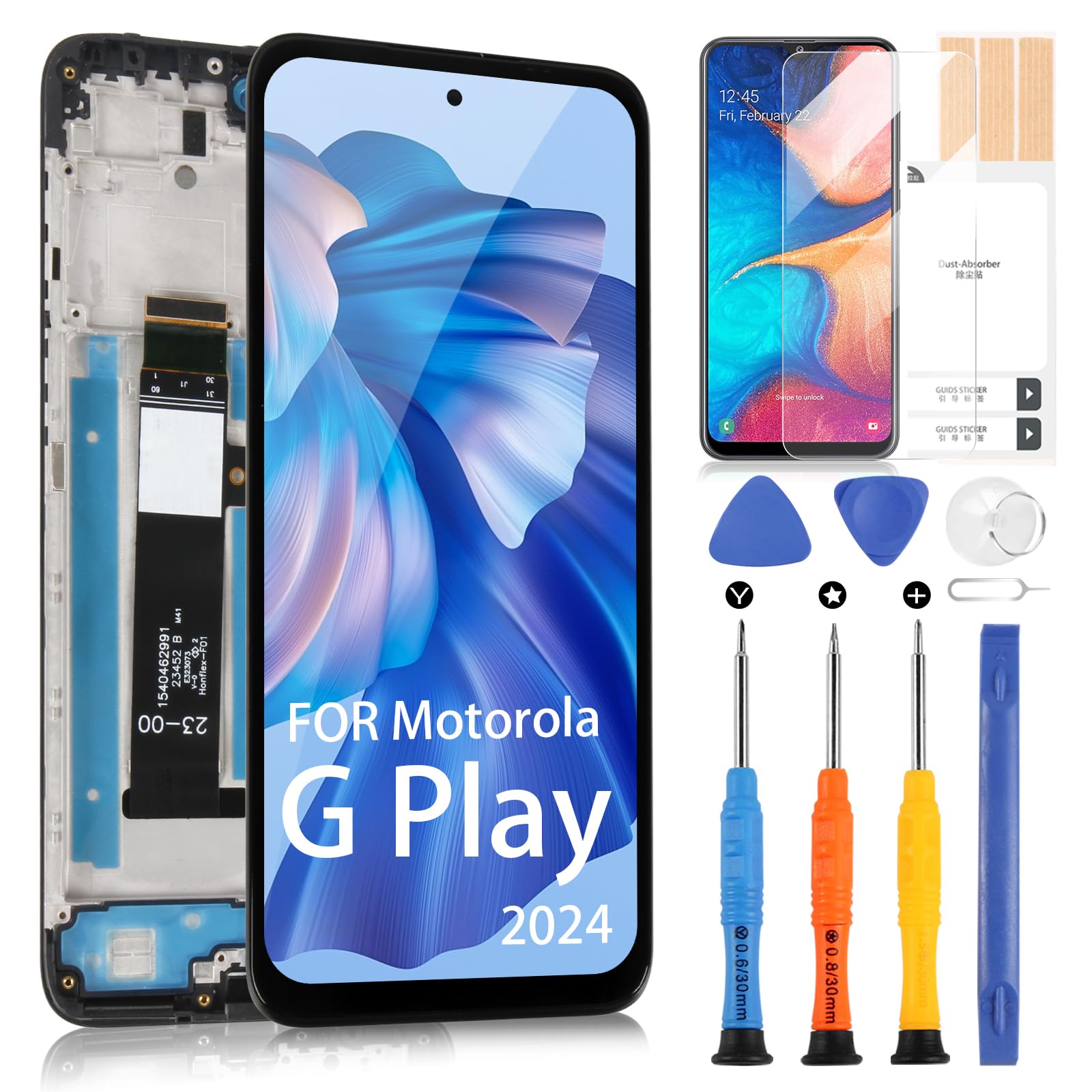for Motorola Moto G Play 2024 Screen Replacement - for Moto G Play 2024 LCD Digitizer for Motorola G Play 2024 XT-2413 XT2413-1 LCD Display Assembly