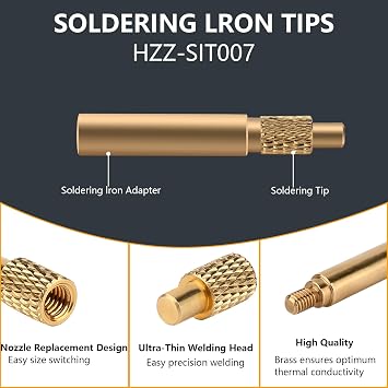 Heat-Set Insert Tips - Threaded Inserts M2 / M2.5 / M3 / M4 / M5 / M6 / 1/4 / M8 compatible for FX-888D Weller SP40NKUS, Applied for Connecting 3D Printed Parts