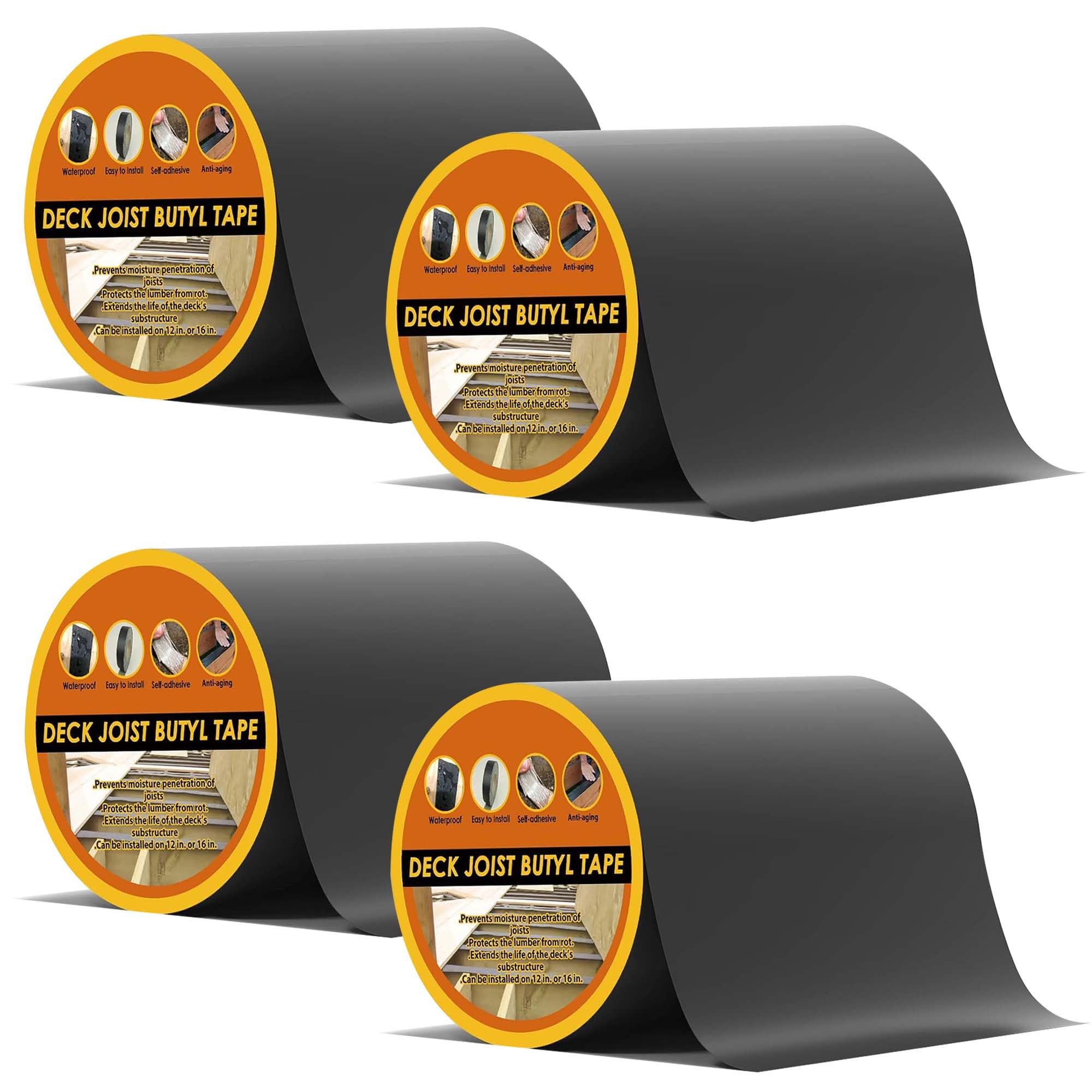 Butyl Deck Joist Tape - 4 Rolls 6" x 50" -1