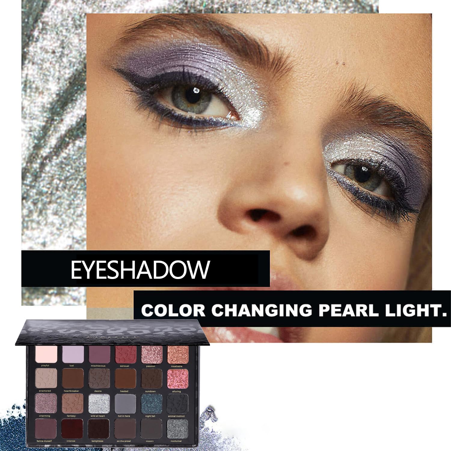 LEOPARD SHADOW Eyeshadow Palette 20 Colour Matte Shimmer Glitter - Image 4