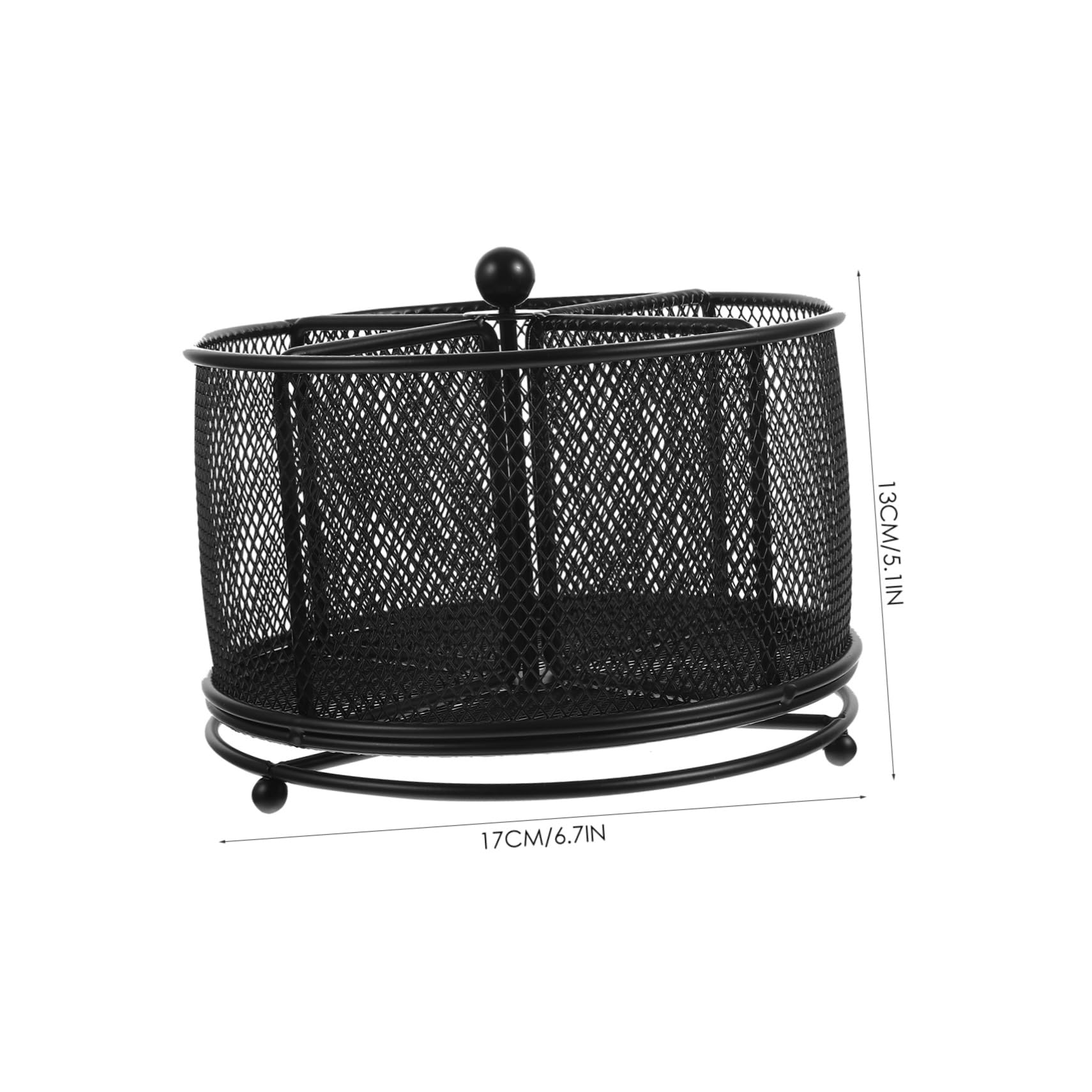 Portaposate Rotante Metallo Con Scomparti Organizer Per Utensili Da Cucina Supporto Per Contenitori Da Bancone