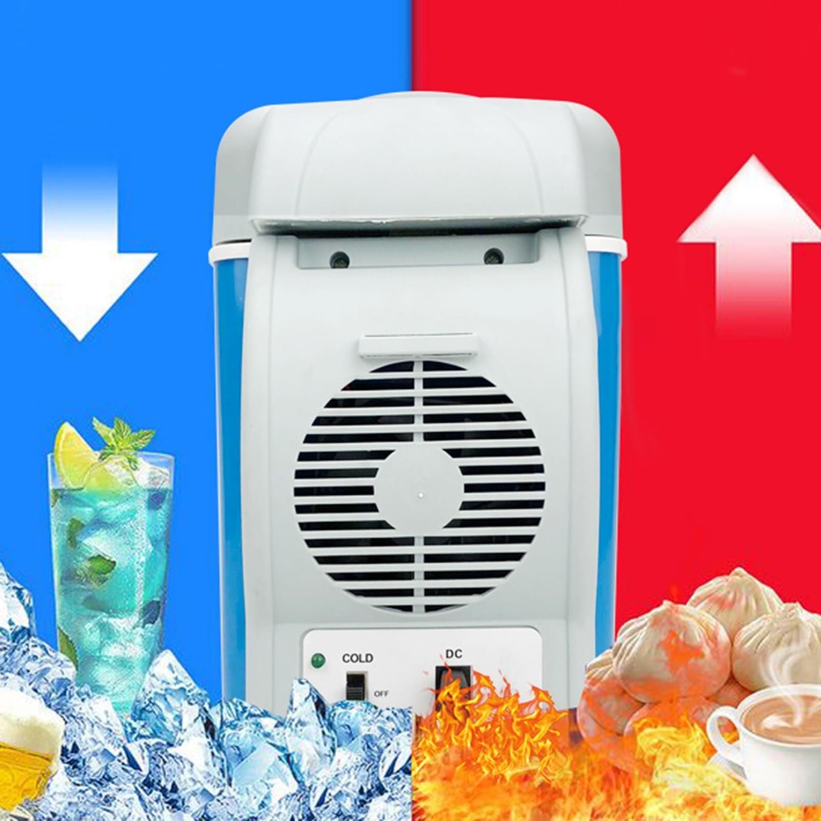 Frigorifero Portatile per Auto, Frigorifero per Veicoli,7.5L Quiet Doppia modalità Portatile Frigorifero per Camera da Letto, Cucina, Campeggio e Posto di Lavoro