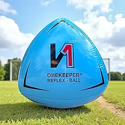 ONEKEEPER Bola de Reflexo e Reação de Futebol – Branco, Laranja, Azul, Rosa e Amarelo Fluo, Treinamento de Agilidade e Coordenação para Crianças e Jovens (Bomba Não Incluída)