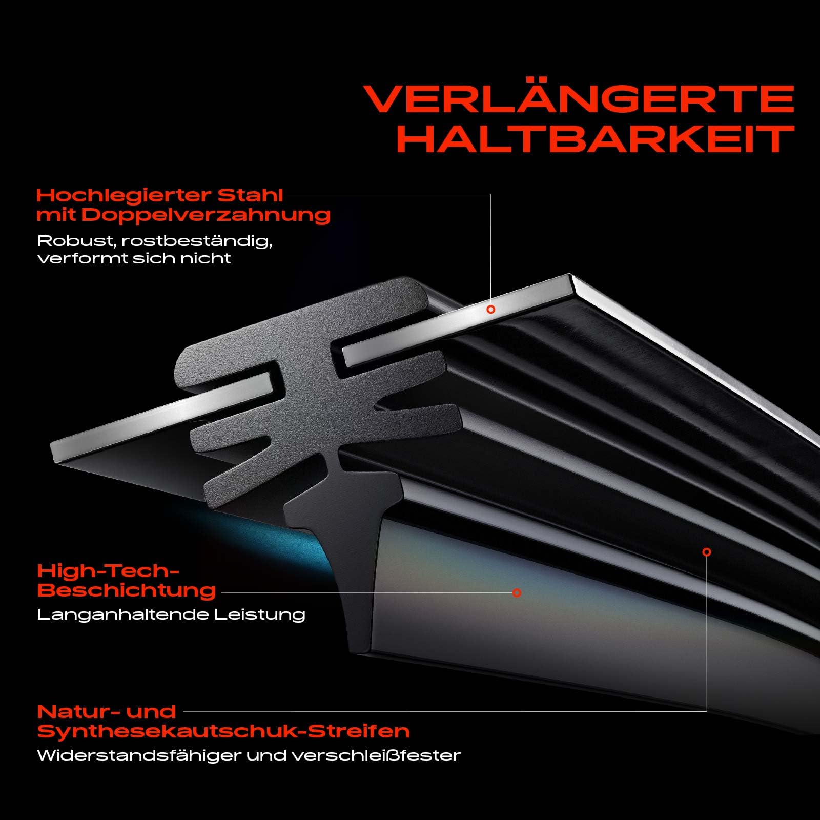Frankberg 2x Limpiaparabrisas Escobillas Limpiaparabrisas Delantero 550mm/550mm Compatible con Transit, Tourneo Connect, 300 C, Sebring, Stratus, Escalade, R.a.n.g.e R.o.v.e.r II