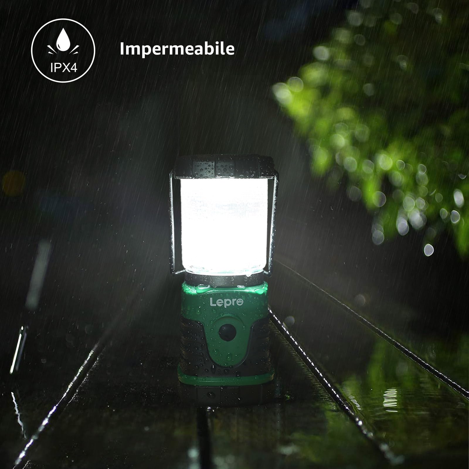 Lepro Lanterna da Campeggio LED Impermeabile 4 Pezzi | Confezione multipla con 4 lanterne leggere, perfette per emergenze, campeggio e attività outdoor,Batteria non inclusa