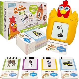 La Granja De Zenon Talking Flash Cards Speech Therapy Toys - 224 Sight Words Preschool Educational Learning Pocketspeech Development Toy for Toddler, Learning Pocket Speech Audible Flashcards