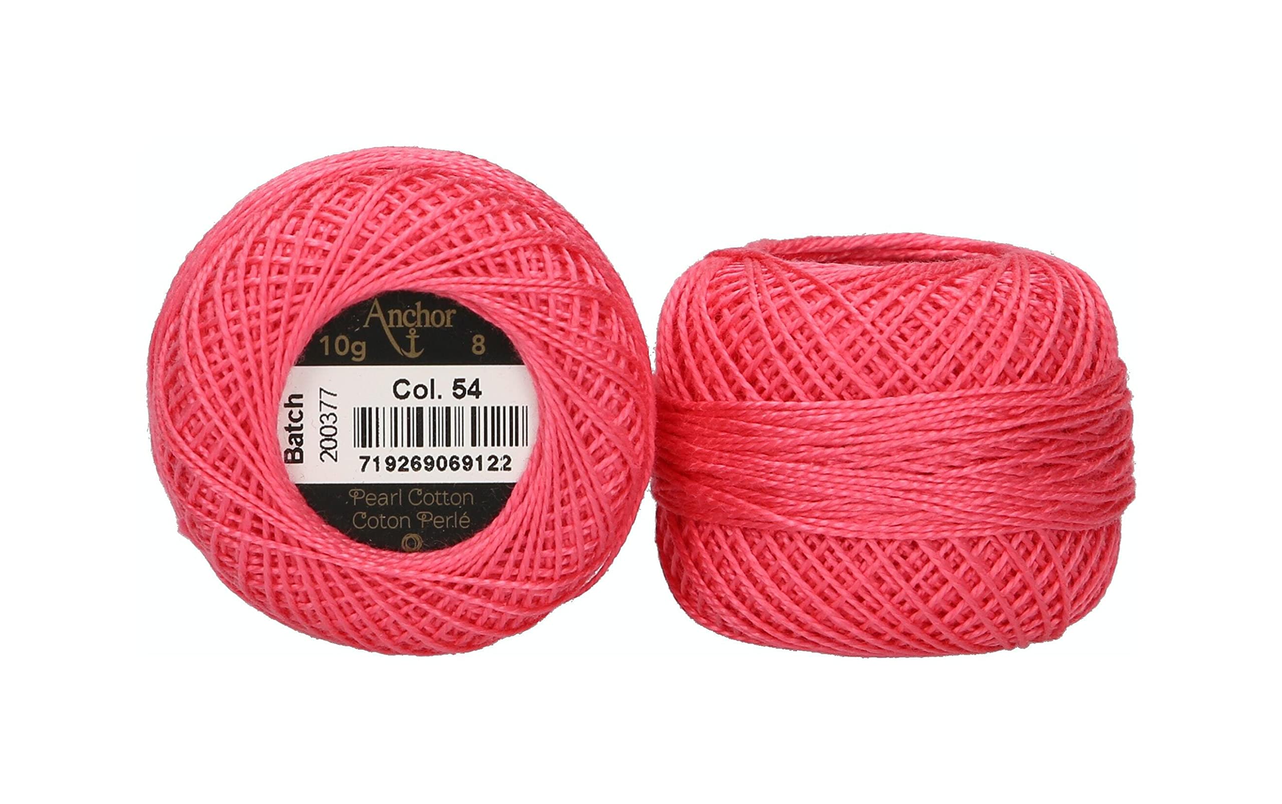 Anchor Bead Thread, Thickness: 8, Packing: 10G, Barrel Length: 82M himbeerrot Embroidery Thread