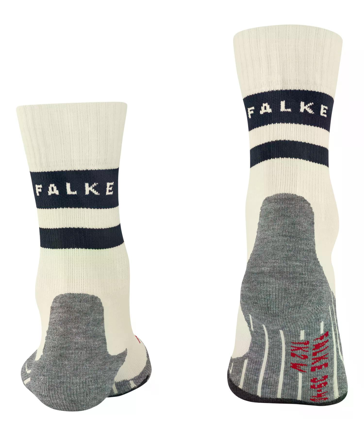 FALKE Herren Wandersocken TK2 Explore M So Wolle Funktionsmaterial antiblasen dick 1 Paar, Weiß Woolwhite 2060, 39-41 – Ansicht 2