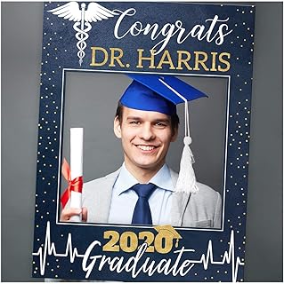 Medical Graduation Photo Booth Frame, Doctor Graduation Selfie Frame, Personalized Photo Frame, Custom Photo Props, Graduation Party Decorations Supplies Size 36x24,48x36