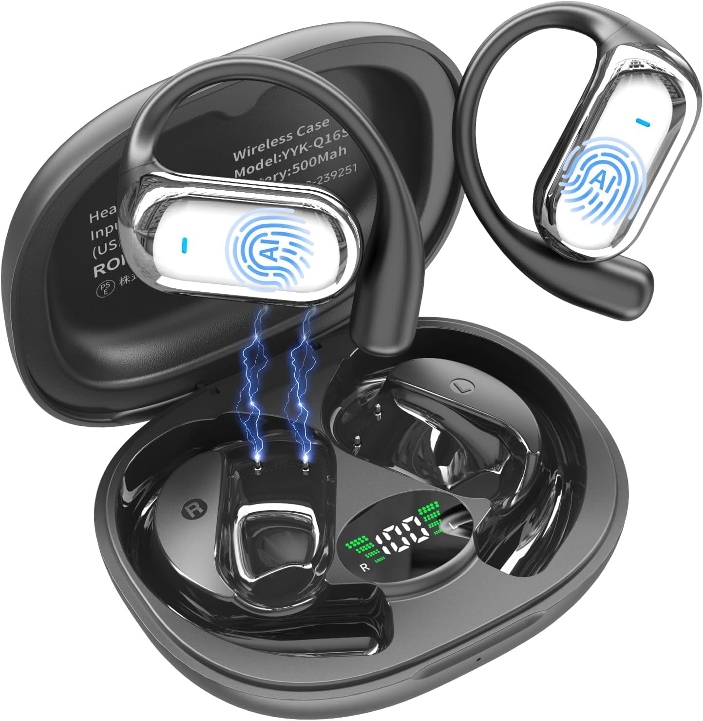 KI Übersetzung Kopfhörer Bluetooth 6.1 4-in-1 Übersetzungskopfhörer in Echtzeit 198 Sprachen 50 Std Spielzeit Live Übersetzer Kopfhörer mit App Sprachübersetzer Ohrhörer für Business,Reisen,Studie