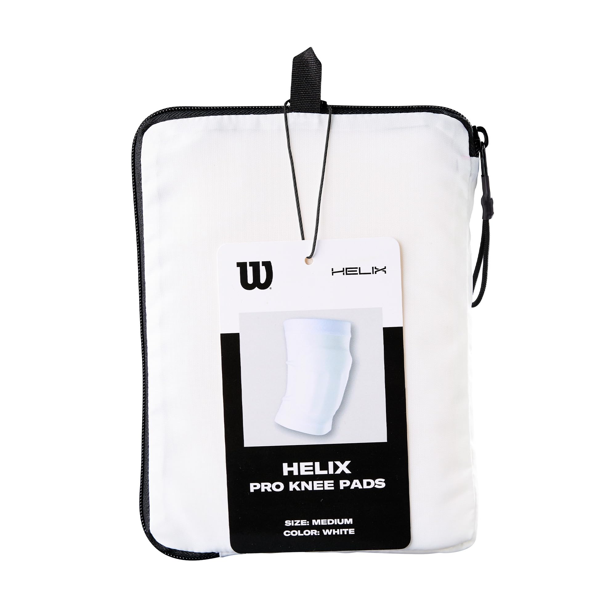 Wilson Helix Pro - Rodilleras de voleibol, pequeñas, color blanco