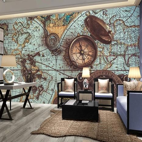 Amazon Rtyuihn 3d壁紙壁画レトロノスタルジックな世界地図懐中時計写真カフェ寝室研究壁アート 粘着性pvc壁紙 壁紙 Amazon Rtyuihn 3d壁紙壁画レトロノスタルジックな世界地図懐中時計写真カフェ寝室研究壁アート 粘着性pvc壁紙 壁紙