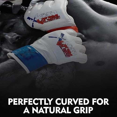 Miniatura 6 de Guantes Extreme Knockout MMA  Guantes de piel de vaca con palma abierta para hombres y mujeres, artes marciales, kickboxing, muay thai, boxeo,