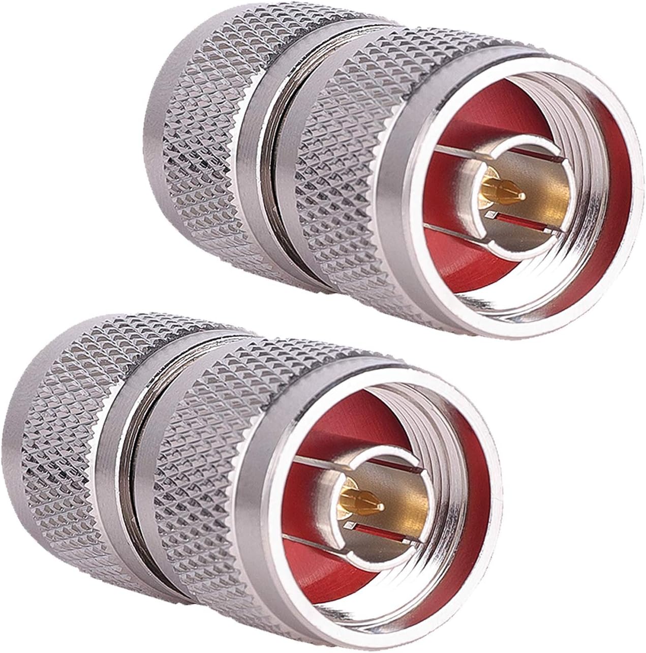 XRDS -RF N Male Connectors 2PCS - 50 Ohm N Type Male Connector Compatible with N Female Devices, Ideal for WiFi Antennas, Ham Radio, Coax Cable, and Wireless Communication