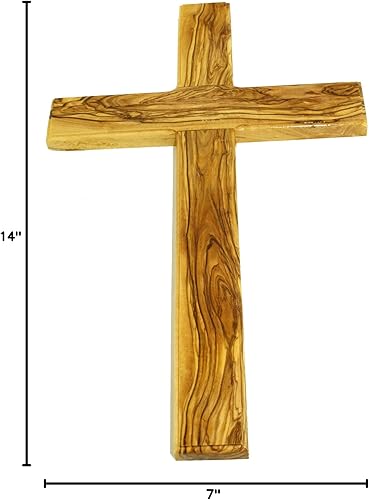 Vista 41 de Cruz de madera de olivo de Belén con un certificado y una tarjeta con una Oración al Señor