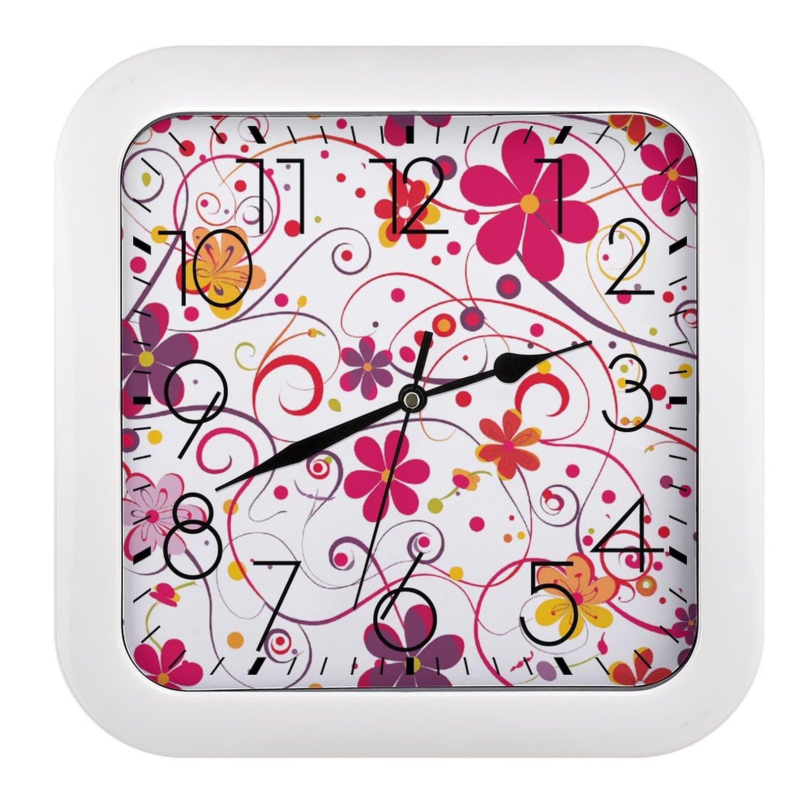 Cadeau de pendaison de crémaillère : horloge murale carrée et décorative