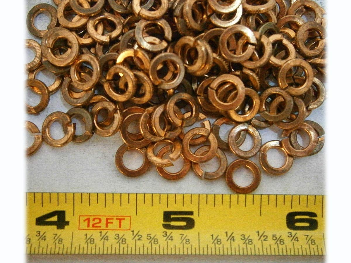 New Split Lock Washers #8 Heavy Duty Phosphorus Bronze Pack of 100 #PL0876-A Warranity by Pr-Merchant