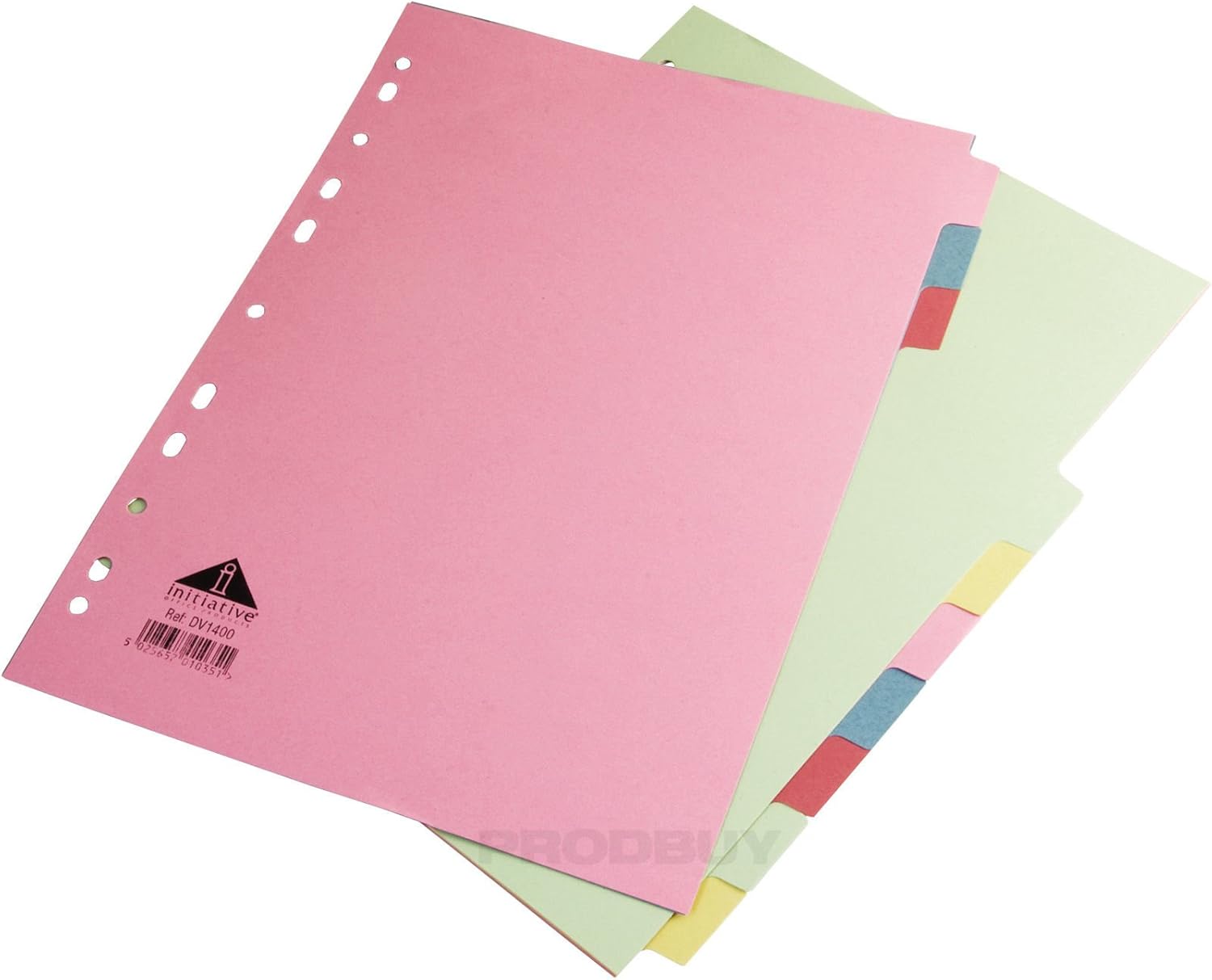 [Box of 50] A4 10 Part Hole Punched Card Index Organiser Dividers